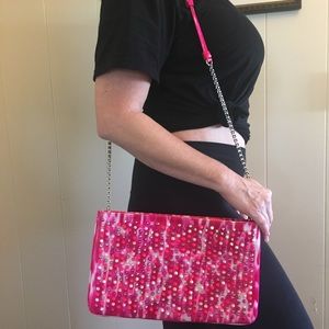 NWT Loubiposh Clutch Patent Leather/Spikes